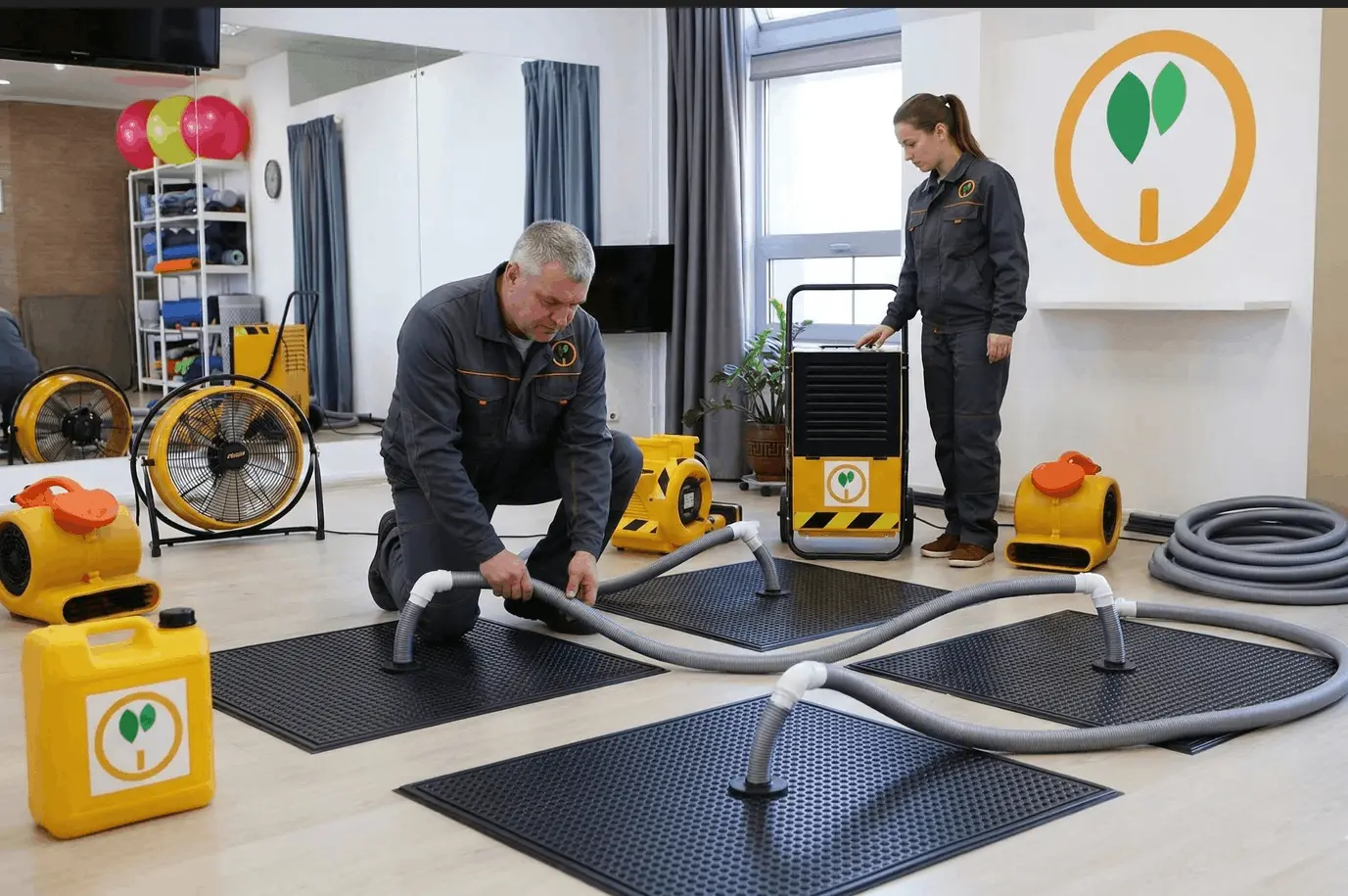 Осушение полов после потопа - фото 1 — Результат обработки
